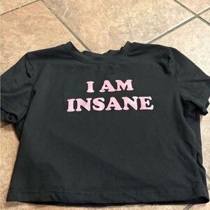 Black womens T-Shirt with Pink Print